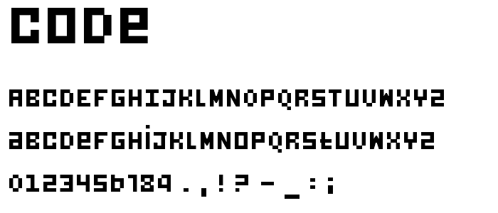 Code   font